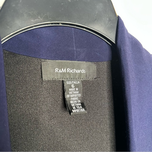 R&M Richards Metallic Open Front Blazer Jacket, Cardigan, Fairy, Size 6 - Picture 5 of 10